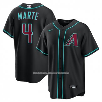 Camiseta Beisbol Hombre Arizona Diamondbacks Ketel Marte Alternate Replica Negro