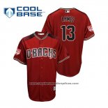 Camiseta Beisbol Hombre Arizona Diamondbacks Nick Ahmed Cool Base 2019 Entrenamiento de Primavera Rojo