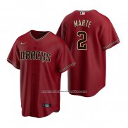 Camiseta Beisbol Hombre Arizona Diamondbacks Starling Marte Alterno Replica Rojo