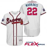 Camiseta Beisbol Hombre Atlanta Braves 22 Nick Markakis Blanco 2017 All Star Flex Base