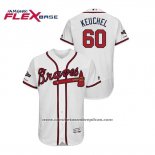 Camiseta Beisbol Hombre Atlanta Braves Dallas Keuchel 2019 Postemporada Flex Base Blanco