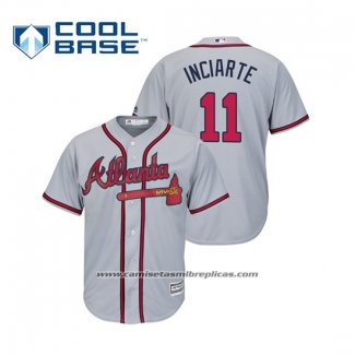 Camiseta Beisbol Hombre Atlanta Braves Ender Inciarte Cool Base Road 2019 Gris