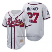 Camiseta Beisbol Hombre Atlanta Braves Fred Mcgriff Cooperstown Collection Autentico Blanco