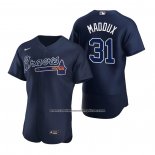 Camiseta Beisbol Hombre Atlanta Braves Greg Maddux Autentico 2020 Alterno Azul