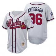 Camiseta Beisbol Hombre Atlanta Braves Ian Anderson Cooperstown Collection Autentico Blanco