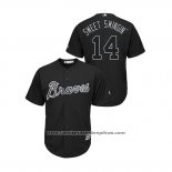 Camiseta Beisbol Hombre Atlanta Braves Matt Joyce 2019 Players Weekend Sweet Swingin Replica Negro