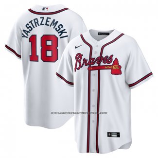 Camiseta Beisbol Hombre Atlanta Braves Mike Yastrzemski Replica Blanco