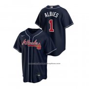 Camiseta Beisbol Hombre Atlanta Braves Ozzie Albies 2020 Replica Alterno Azul