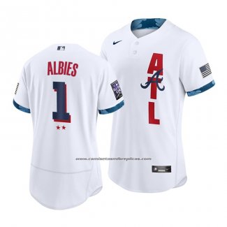 Camiseta Beisbol Hombre Atlanta Braves Ozzie Albies 2021 All Star Autentico Blanco