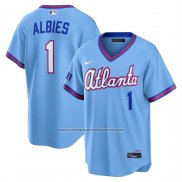 Camiseta Beisbol Hombre Atlanta Braves Ozzie Albies City Connect 2026 Stadium Azul