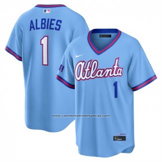Camiseta Beisbol Hombre Atlanta Braves Ozzie Albies City Connect 2026 Stadium Azul