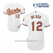 Camiseta Beisbol Hombre Baltimore Orioles 12 Alejandro de Aza Blanco Primera Cool Base