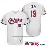 Camiseta Beisbol Hombre Baltimore Orioles 2017 Estrellas Y Rayas 19 Chris Davis Blanco Flex Base