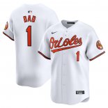 Camiseta Beisbol Hombre Baltimore Orioles #1 Dad Primera Limited Blanco