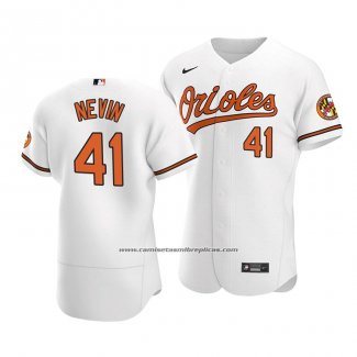 Camiseta Beisbol Hombre Baltimore Orioles Tyler Nevin Autentico Primera Blanco