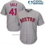 Camiseta Beisbol Hombre Boston Red Sox 41 Chris Sale Gris2017 Cool Base