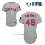 Camiseta Beisbol Hombre Boston Red Sox 45 Pedro Martinez Gris Cool Base