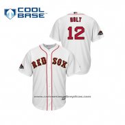 Camiseta Beisbol Hombre Boston Red Sox Brock Holt 2019 Gold Program Cool Base Blanco