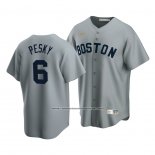 Camiseta Beisbol Hombre Boston Red Sox Johnny Pesky Cooperstown Collection Road Gris