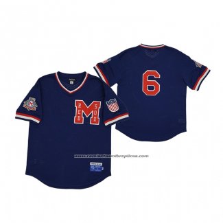 Camiseta Beisbol Hombre Boston Red Sox Memphis 6 Mesh Replica Azul