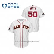 Camiseta Beisbol Hombre Boston Red Sox Mookie Betts 2019 Gold Program Cool Base Blanco