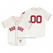 Camiseta Beisbol Hombre Boston Red Sox Personalizada Autentico Primera 1939 Crema