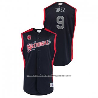 Camiseta Beisbol Hombre Chicago Chicago Cubs 2019 All Star Workout National League Javier Baez Azul