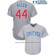 Camiseta Beisbol Hombre Chicago Cubs 44 Anthony Rizzo Cool Base Gris