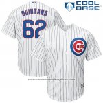 Camiseta Beisbol Hombre Chicago Cubs 62 Jose Quintana Blanco Cool Base
