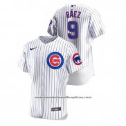 Camiseta Beisbol Hombre Chicago Cubs Javier Baez Autentico Blanco