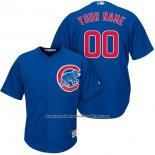 Camiseta Beisbol Hombre Chicago Cubs Personalizada Azul