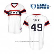 Camiseta Beisbol Hombre Chicago White Sox 49 Chris Sale Blanco Alterno Cool Base
