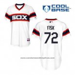 Camiseta Beisbol Hombre Chicago White Sox 72 Carlton Fisk Blanco Alterno Cool Base