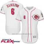Camiseta Beisbol Hombre Cincinnati Reds 6 Billy Hamilton 6 Blanco Flex Base Autentico Collection Jugador Camiseta Beisbol Hombre Cincinnati Reds 6 Billy Hamilton 6 Blanco Flex Base Autentico Collection Jugador