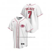 Camiseta Beisbol Hombre Cincinnati Reds Eugenio Suarez Replica Primera Blanco