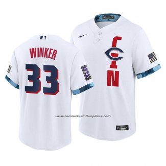 Camiseta Beisbol Hombre Cincinnati Reds Jesse Winker 2021 All Star Replica Blanco