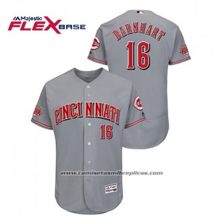 Camiseta Beisbol Hombre Cincinnati Reds Tucker Barnhart Flex Base Gris