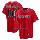 Camiseta Beisbol Hombre Cleveland Guardians Alterno 2 Replica Personalizada Rojo
