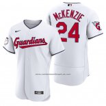 Camiseta Beisbol Hombre Cleveland Guardians Triston Mckenzie Autentico Primera Blanco