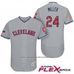 Camiseta Beisbol Hombre Cleveland Indians 2017 Estrellas y Rayas Andrew Miller Gris Flex Base Camiseta Beisbol Hombre Cleveland Indians 2017 Estrellas y Rayas Andrew Miller Gris Flex Base