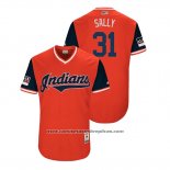 Camiseta Beisbol Hombre Cleveland Indians Danny Salazar 2018 LLWS Players Weekend Sally Rojo