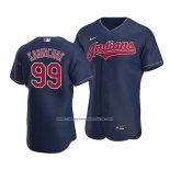 Camiseta Beisbol Hombre Cleveland Indians James Karinchak Autentico Alterno Azul