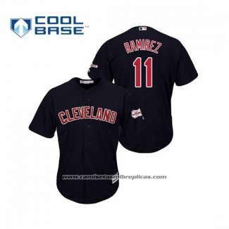 Camiseta Beisbol Hombre Cleveland Indians Jose Ramirez 2019 All Star Patch Cool Base Azul