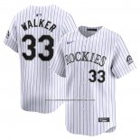 Camiseta Beisbol Hombre Colorado Rockies Larry Walker Primera Limited Blanco
