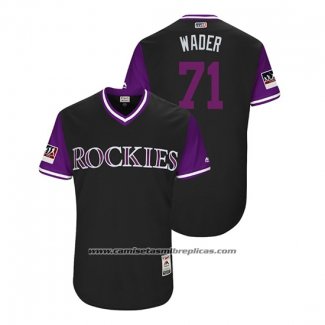 Camiseta Beisbol Hombre Colorado Rockies Wade Davis 2018 LLWS Players Weekend Wader Negro