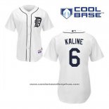 Camiseta Beisbol Hombre Detroit Tigers Al Kaline 6 Blanco Primera Cool Base