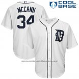 Camiseta Beisbol Hombre Detroit Tigers James Mccann Blanco Cool Base