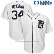 Camiseta Beisbol Hombre Detroit Tigers James Mccann Blanco Cool Base