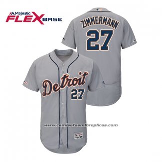 Camiseta Beisbol Hombre Detroit Tigers Jordan Zimmermann Flex Base Gris