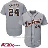Camiseta Beisbol Hombre Detroit Tigers Miguel Cabrera Autentico Collection Flex Base Gris